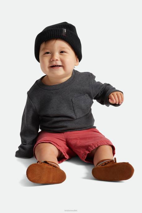 Men Brixton Black Baby Heist Beanie Accessories