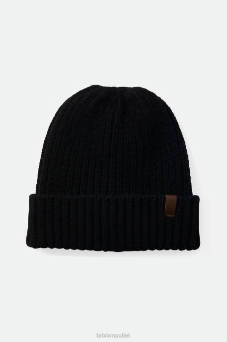 Men Brixton Black Heist Reserve Cashmere Beanie Accessories