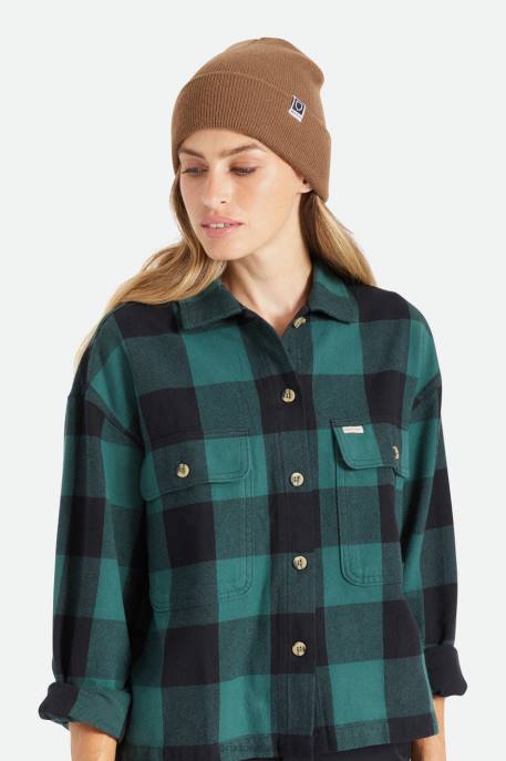 Men Brixton Coyote Brown Harbor Beta Watch Cap Beanie Accessories