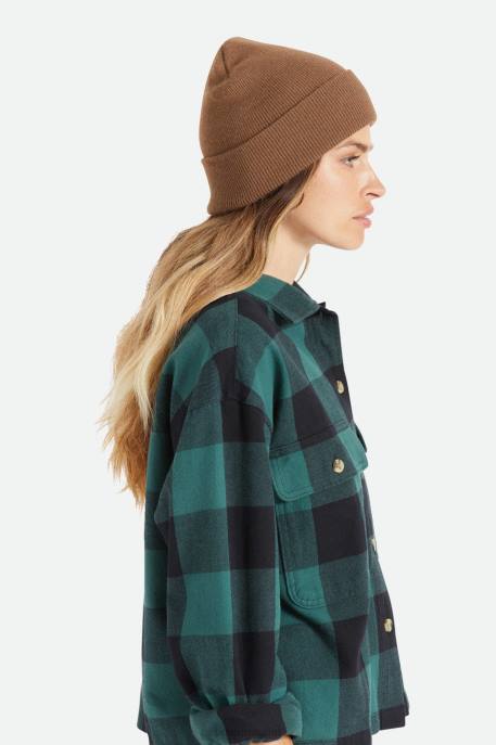 Men Brixton Coyote Brown Harbor Beta Watch Cap Beanie Accessories