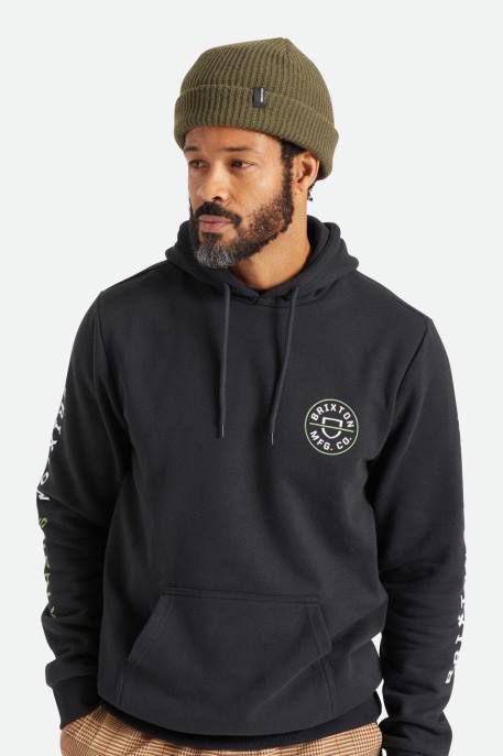 Men Brixton Military Olive Heist Beanie Accessories