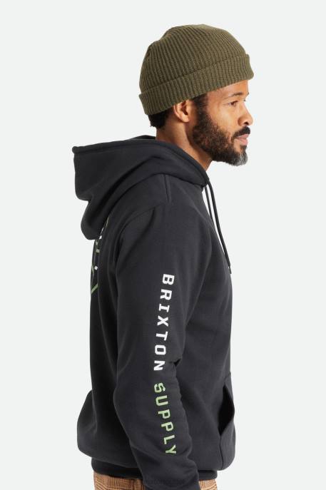 Men Brixton Military Olive Heist Beanie Accessories