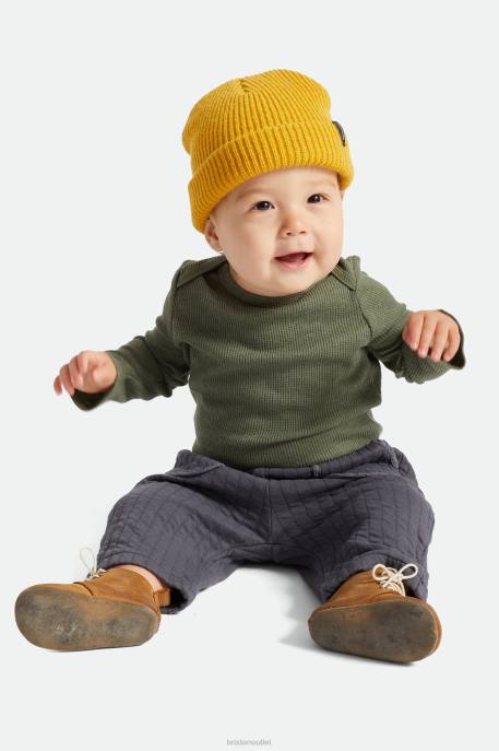 Men Brixton Mustard Baby Heist Beanie Accessories