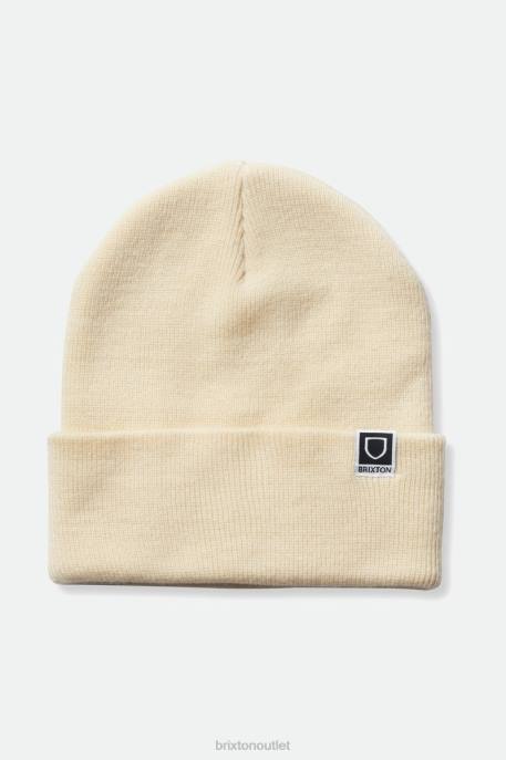 Men Brixton Off White Harbor Beta Watch Cap Beanie Accessories
