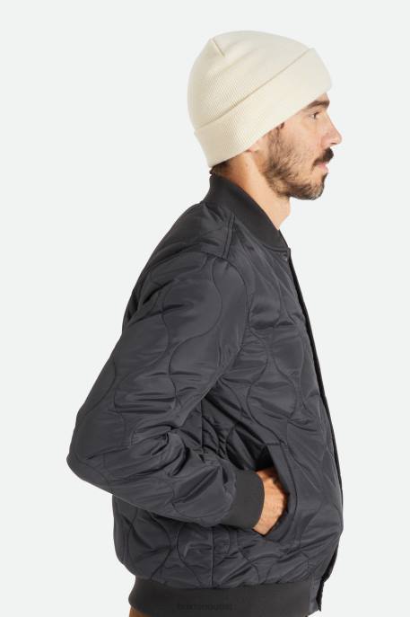 Men Brixton Off White Harbor Beta Watch Cap Beanie Accessories
