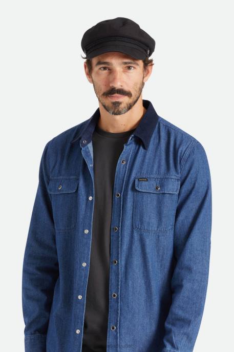 Men Brixton Black Fiddler Cap Accessories