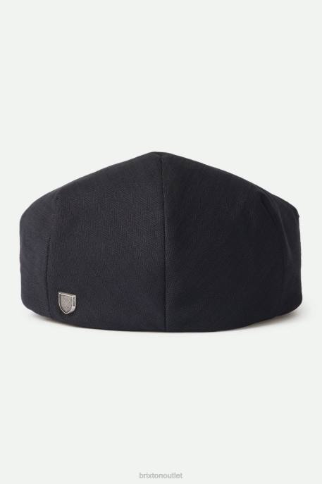 Men Brixton Black Hooligan Flat Cap Accessories