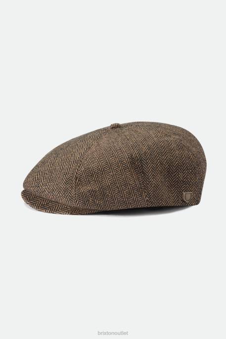Men Brixton Brown/Khaki Brood Newsboy Cap Accessories