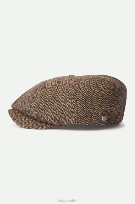 Men Brixton Brown/Khaki Brood Newsboy Cap Accessories