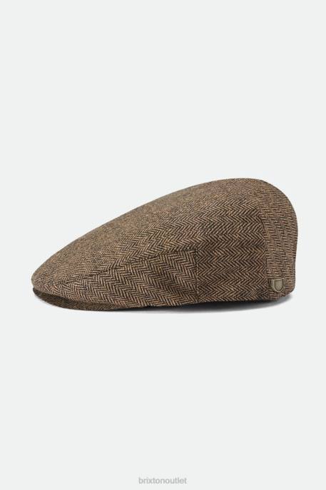 Men Brixton Brown/Khaki Hooligan Flat Cap Accessories