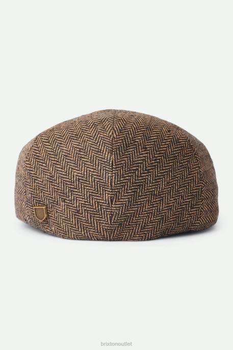 Men Brixton Brown/Khaki Hooligan Flat Cap Accessories