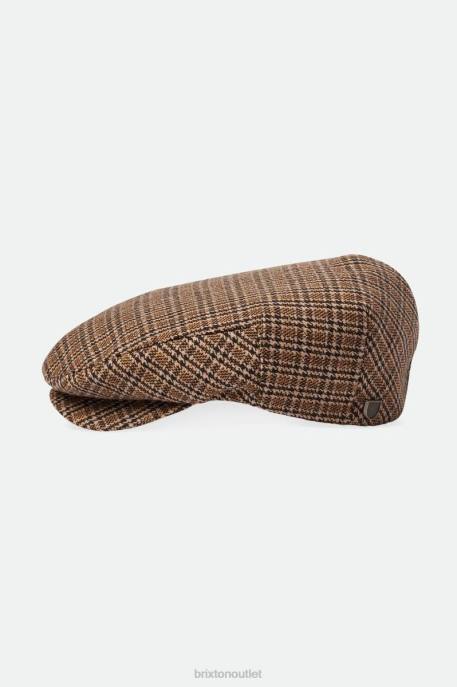 Men Brixton Dark Earth/Sand Hooligan Flat Cap Accessories