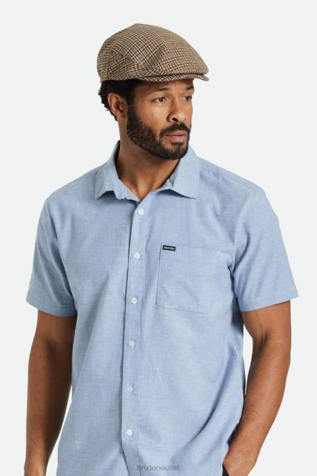 Men Brixton Dark Earth/Sand Hooligan Flat Cap Accessories