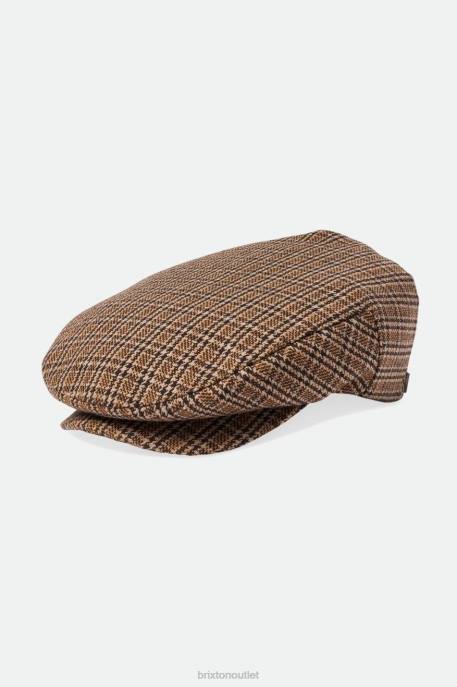 Men Brixton Dark Earth/Sand Hooligan Flat Cap Accessories