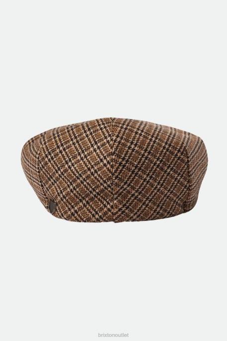 Men Brixton Dark Earth/Sand Hooligan Flat Cap Accessories