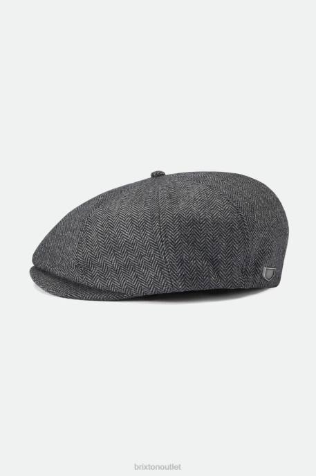 Men Brixton Grey/Black Brood Newsboy Cap Accessories