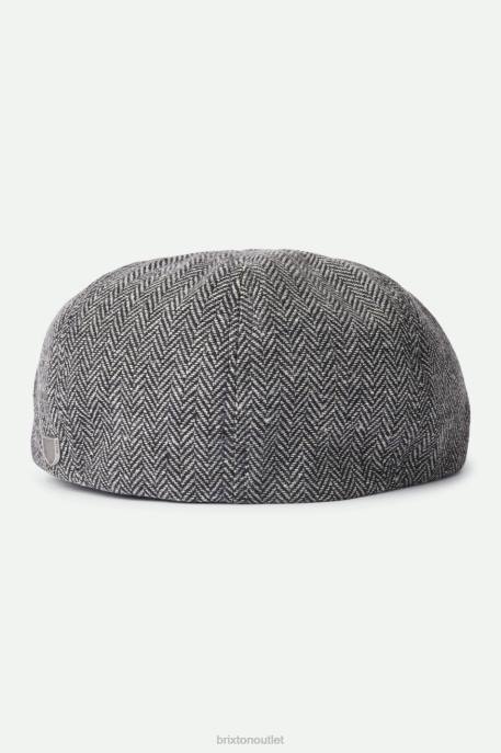 Men Brixton Grey/Black Brood Newsboy Cap Accessories