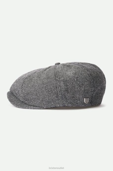 Men Brixton Grey/Black Brood Newsboy Cap Accessories