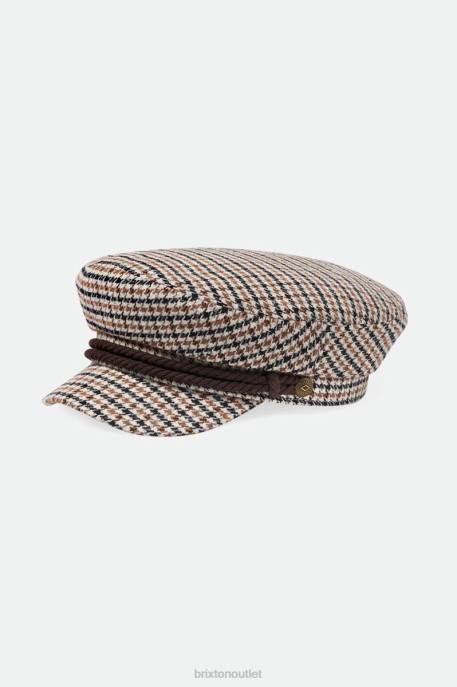 Men Brixton Sand/Dark Earth/Black Fiddler Fisherman Cap Accessories