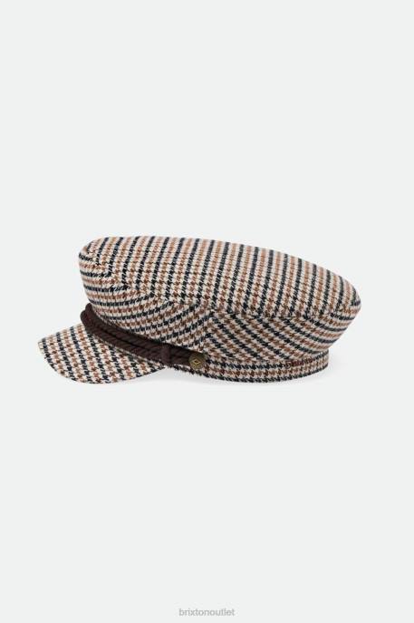 Men Brixton Sand/Dark Earth/Black Fiddler Fisherman Cap Accessories