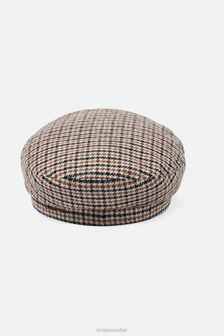 Men Brixton Sand/Dark Earth/Black Fiddler Fisherman Cap Accessories