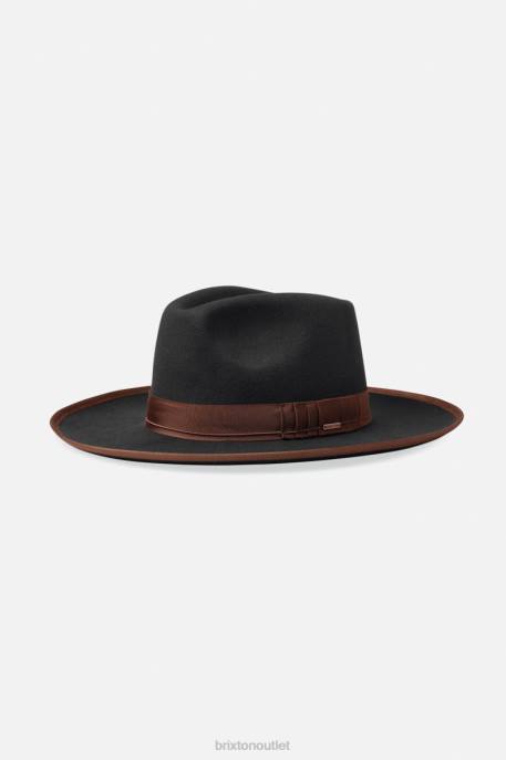 Men Brixton Black/Brown Reno Fedora Accessories