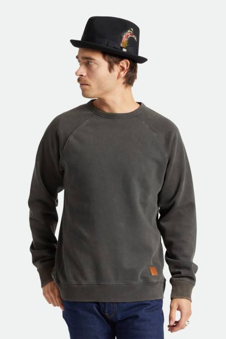 Men Brixton Black Gain Fedora Accessories