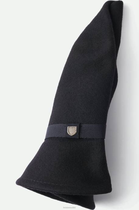 Men Brixton Black Messer Packable Fedora Accessories