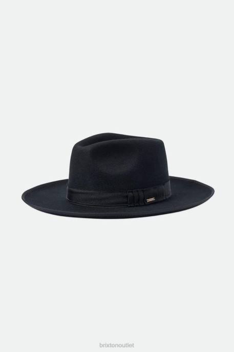 Men Brixton Black Reno Fedora Accessories