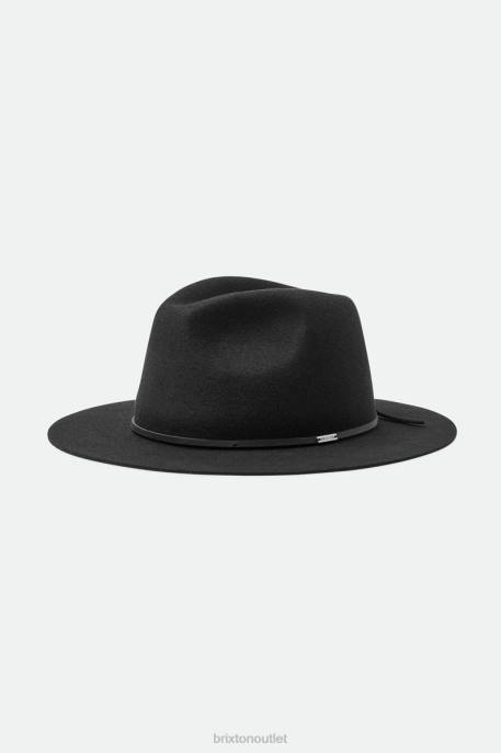 Men Brixton Black Wesley Fedora Accessories