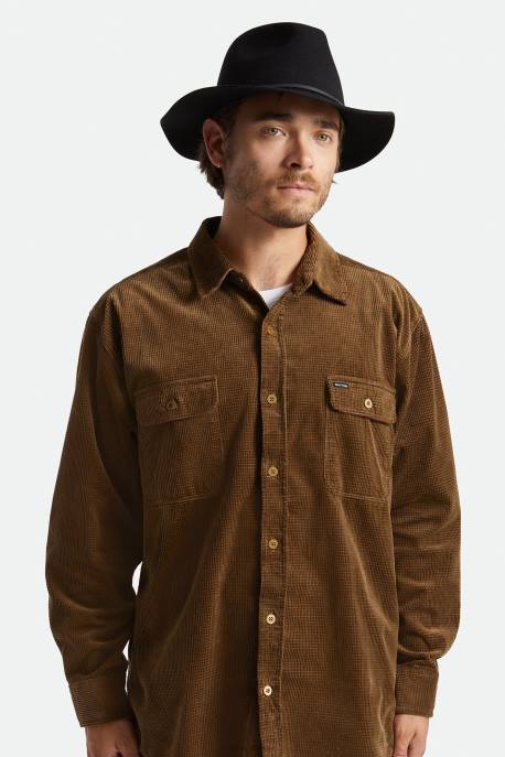 Men Brixton Black Wesley Fedora Accessories