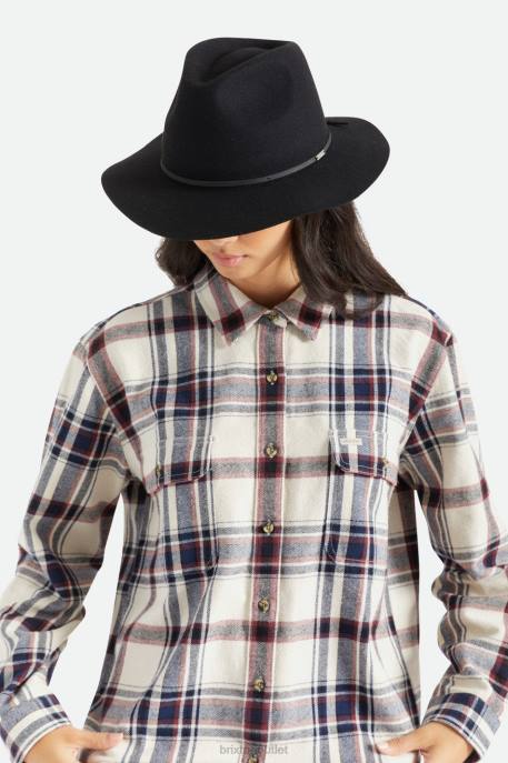 Men Brixton Black Wesley Fedora Accessories