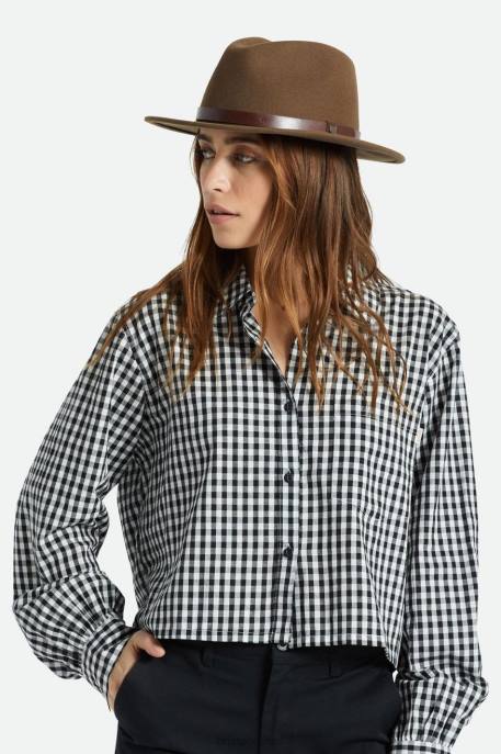 Men Brixton Dark Earth Messer Fedora Accessories