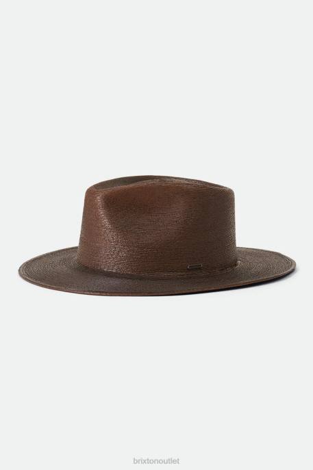 Men Brixton Deep Brown Marcos Fedora Accessories