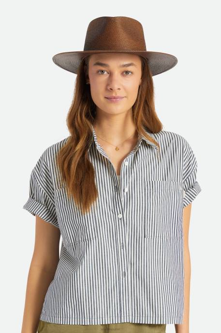 Men Brixton Deep Brown Marcos Fedora Accessories