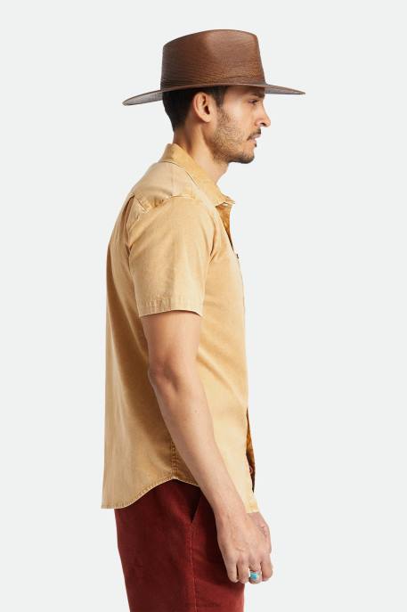 Men Brixton Deep Brown Marcos Fedora Accessories