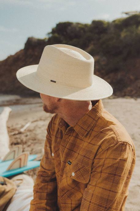 Men Brixton Natural Marcos Fedora Accessories