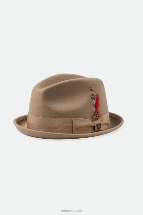 Men Brixton Sand/Mojave Gain Fedora Accessories