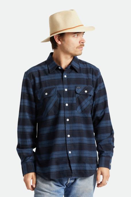 Men Brixton Tan Wesley Straw Packable Fedora Accessories