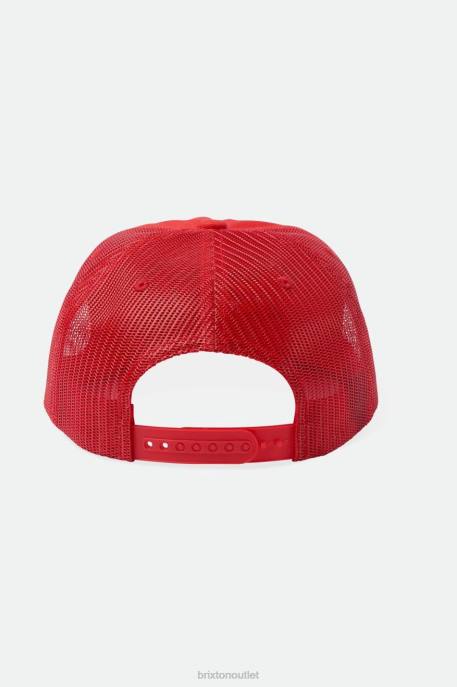 Men Brixton Aloha Red Division MP Trucker Hat Accessories