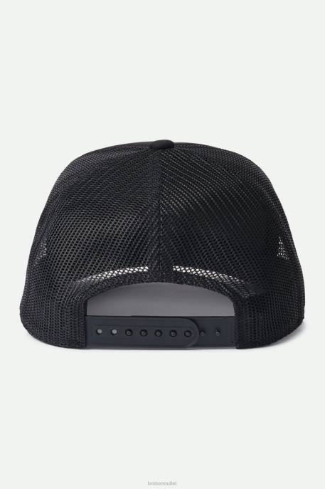 Men Brixton Black Alpha Block NetPlus MP Trucker Hat Accessories