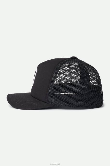 Men Brixton Black Alpha Block NetPlus MP Trucker Hat Accessories