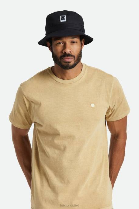 Men Brixton Black Beta Packable Bucket Hat Accessories