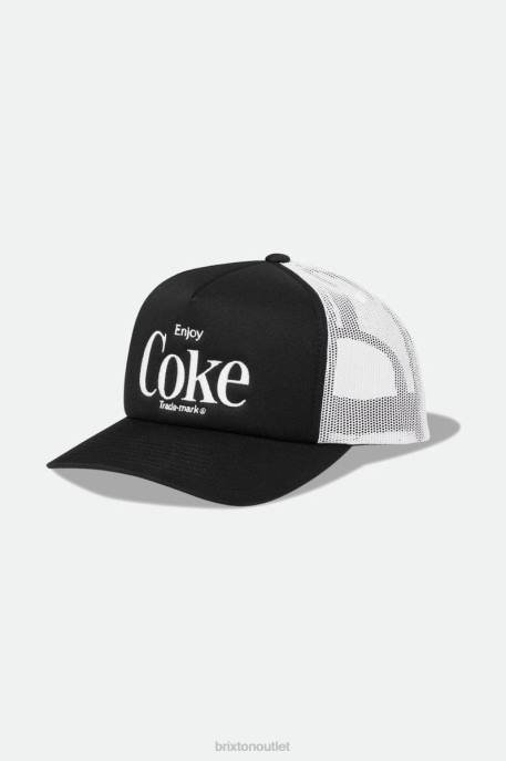 Men Brixton Black Coca-Cola Enjoy MP Trucker Hat Accessories