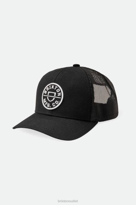 Men Brixton Black Crest Netplus MP Trucker Hat Accessories