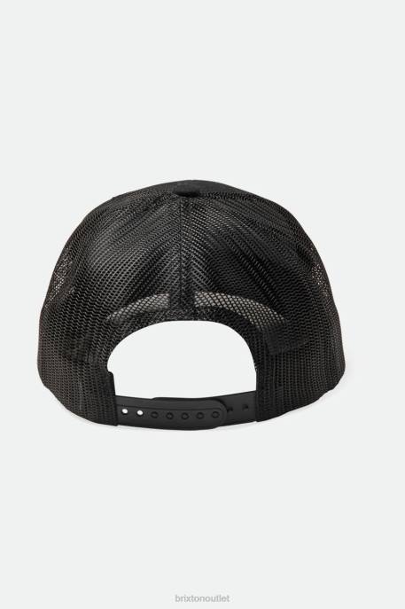 Men Brixton Black Crest Netplus MP Trucker Hat Accessories