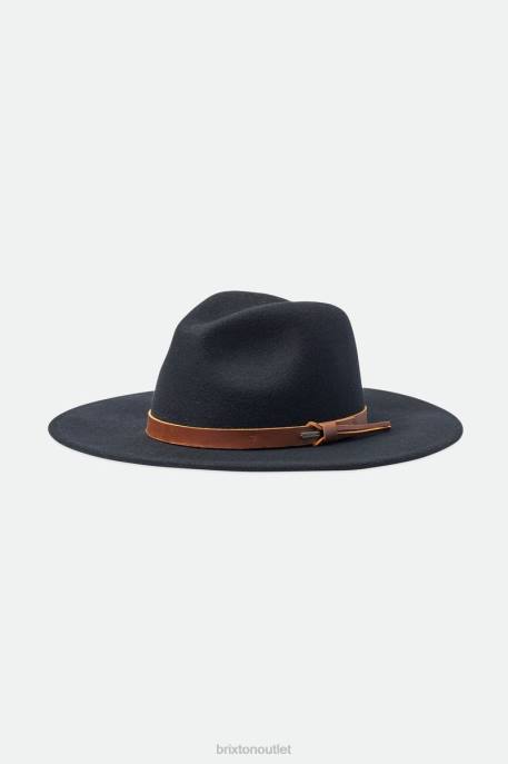Men Brixton Black Field Proper Hat Accessories