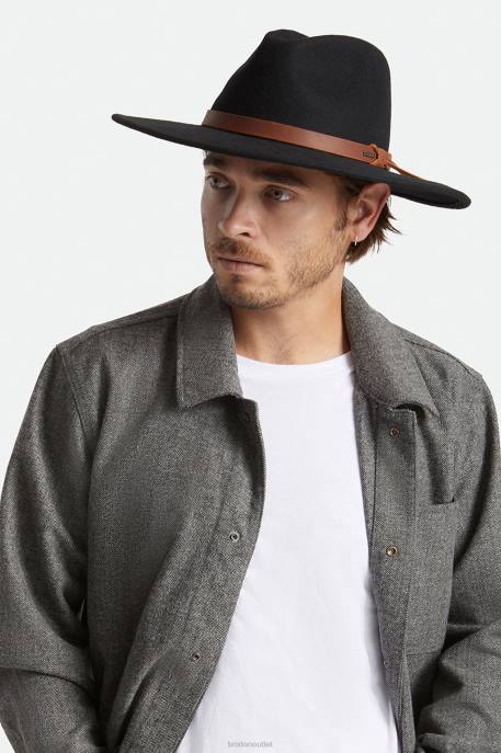 Men Brixton Black Field Proper Hat Accessories