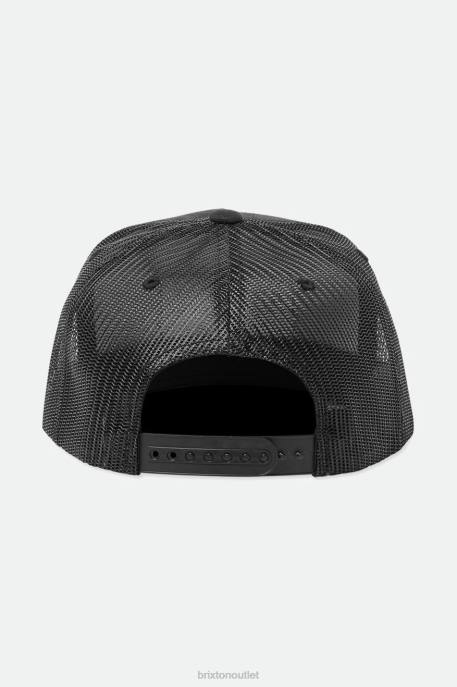 Men Brixton Black Palmer Proper MP Trucker Hat Accessories