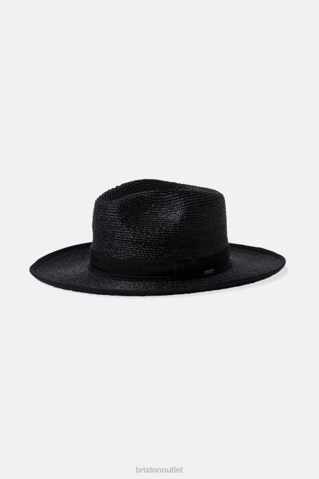 Men Brixton Black Reno Straw Hat Accessories
